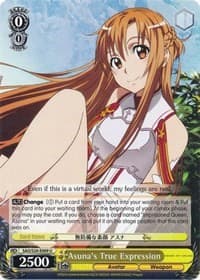 Asuna's True Expression - Sword Art Online - Weiss Schwarz card