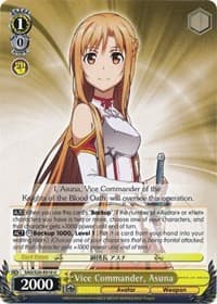 Vice Commander, Asuna - Sword Art Online - Weiss Schwarz card