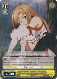 Asuna Takes Shelter - Sword Art Online - Weiss Schwarz card
