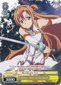 Asuna - Start of the Battle - Sword Art Online - Weiss Schwarz card