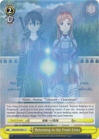 Returning to the Front Lines - Sword Art Online - Weiss Schwarz card