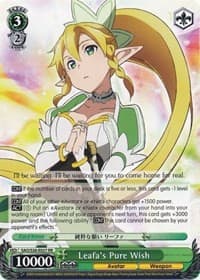 Leafa's Pure Wish - Sword Art Online - Weiss Schwarz card