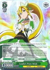 Leafa's Pure Wish (RRR) - Sword Art Online - Weiss Schwarz card