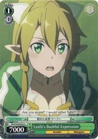 Leafa's Bashful Expression - Sword Art Online - Weiss Schwarz card
