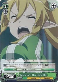 Leafa Gets Her Hand Bit - Sword Art Online - Weiss Schwarz card