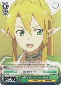 Leafa's Sharp Observation - Sword Art Online - Weiss Schwarz card