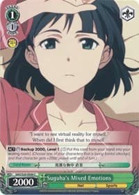 Suguha's Mixed Emotions - Sword Art Online - Weiss Schwarz card
