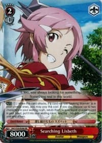 Searching Lisbeth - Sword Art Online - Weiss Schwarz card