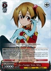 Like a Younger Sister, Silica - Sword Art Online - Weiss Schwarz card