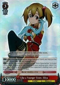Like a Younger Sister, Silica (RRR) - Sword Art Online - Weiss Schwarz card