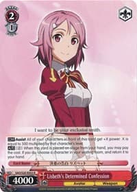 Lisbeth's Determined Confession - Sword Art Online - Weiss Schwarz card