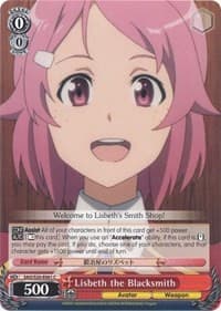Lisbeth the Blacksmith - Sword Art Online - Weiss Schwarz card