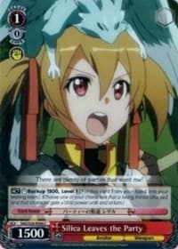 Silica Leaves the Party - Sword Art Online - Weiss Schwarz card