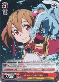 Silica's Gratitude - Sword Art Online - Weiss Schwarz card