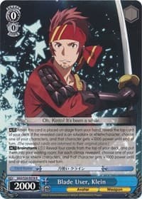 Blade User, Klein - Sword Art Online - Weiss Schwarz card