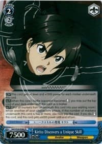 Kirito Discovers a Unique Skill - Sword Art Online - Weiss Schwarz card