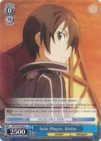 Solo Player, Kirito - Sword Art Online - Weiss Schwarz card