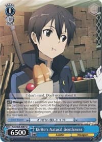 Kirito's Natural Gentleness - Sword Art Online - Weiss Schwarz card