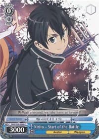 Kirito - Start of the Battle - Sword Art Online - Weiss Schwarz card