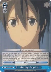 Marriage Proposal - Sword Art Online - Weiss Schwarz card