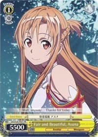 Fair and Beautiful, Asuna - Sword Art Online - Weiss Schwarz card