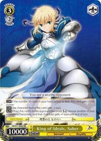 King of Ideals, Saber - Fate/Zero - Weiss Schwarz card