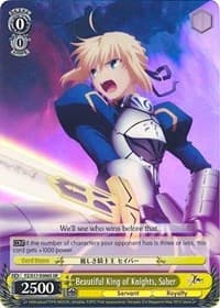 Beautiful King of Knights, Saber (SR) - Fate/Zero - Weiss Schwarz card