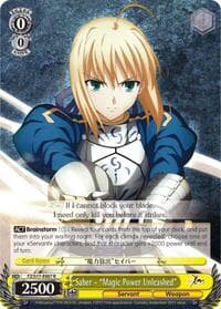 Saber - "Magic Power Unleashed" - Fate/Zero - Weiss Schwarz card