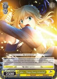 Saber - "Magic Power Unleashed" (RRR) - Fate/Zero - Weiss Schwarz card