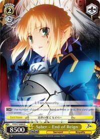 Saber - End of Reign - Fate/Zero - Weiss Schwarz card
