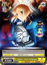 Saber - End of Reign (SR) - Fate/Zero - Weiss Schwarz card