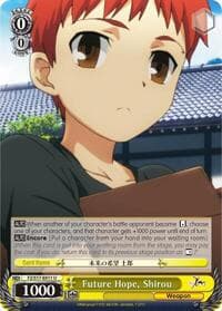 Future Hope, Shiro - Fate/Zero - Weiss Schwarz card