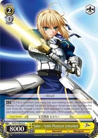 Saber - Noble Phantasm Unleashed - Fate/Zero - Weiss Schwarz card