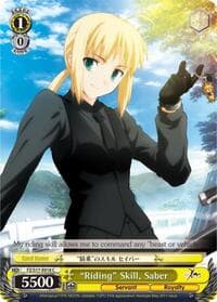 "Riding" Skill, Saber - Fate/Zero - Weiss Schwarz card