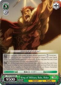 King of Military Rule, Rider - Fate/Zero - Weiss Schwarz card