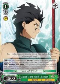 "Saber's left hand", Lancer - Fate/Zero - Weiss Schwarz card