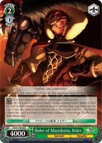 Ruler of Macedonia, Rider - Fate/Zero - Weiss Schwarz card