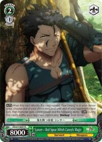 Lancer - Red Spear Which Cancels Magic - Fate/Zero - Weiss Schwarz card