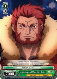 Imposing and Majestic, Rider - Fate/Zero - Weiss Schwarz card