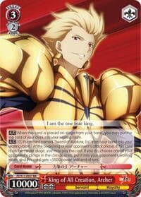 King of All Creation, Archer - Fate/Zero - Weiss Schwarz card