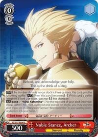 Noble Stance, Archer - Fate/Zero - Weiss Schwarz card