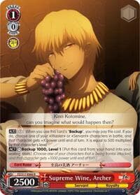 Supreme Wine, Archer - Fate/Zero - Weiss Schwarz card