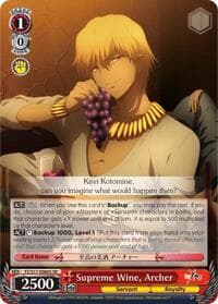Supreme Wine, Archer (SR) - Fate/Zero - Weiss Schwarz card