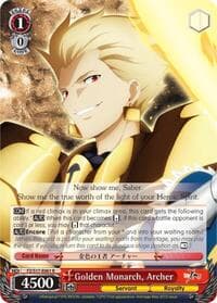 Golden Monarch, Archer - Fate/Zero - Weiss Schwarz card