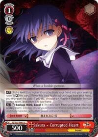 Sakura - Corrupted Heart - Fate/Zero - Weiss Schwarz card