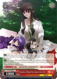 Memories of Distant Past, Sakura & Aoi & Rin - Fate/Zero - Weiss Schwarz card