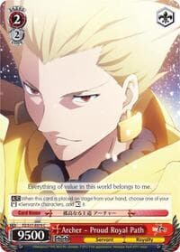 Archer - Proud Royal Path - Fate/Zero - Weiss Schwarz card