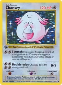 Chansey - Base Set (Shadowless) - Pokemon card