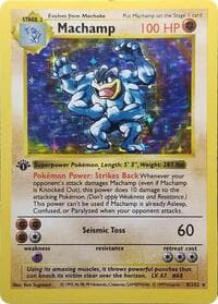 Machamp - 8/102 (Base Set Shadowless) - Deck Exclusives - Pokemon card