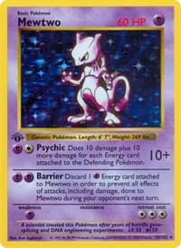Mewtwo - Base Set (Shadowless) - Pokemon card